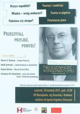 Dyskusja i promocja książki Tomasza Merty pt. Nieodzowność konserwatyzmu (2011)