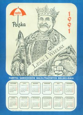 Lech I Wielki - kalendarz FSM Bielsko-Biała na 1991 rok