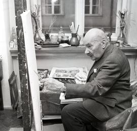 Eugeniusz Geppert w swojej pracowni