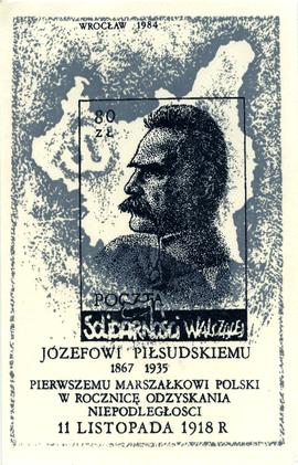 Józefowi Piłsudskiemu... w rocznicę odzyskania niepodległości poczta Solidarności Walczącej