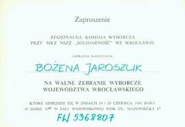 Zaproszenie na Walne Zebranie Wyborcze Województwa Wrocławskiego