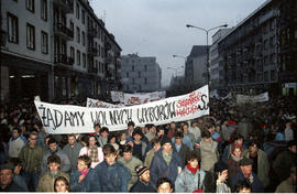 Demonstracja w rocznicę stanu wojennego - 1988
