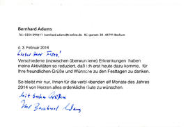 List od Bernharda Adamsa