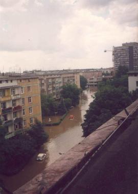 Ulica Pawłowa podczas powodzi