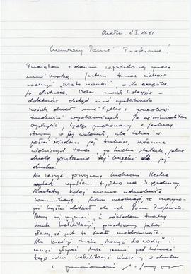 List od Jerzego Myszora